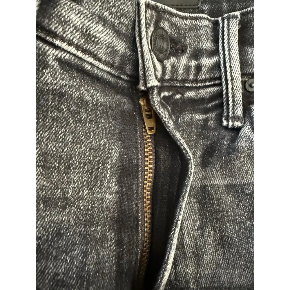 Mother Jeans Womens 24 Black High Waisted Rascal Ankle Snippet Train Stops Denim